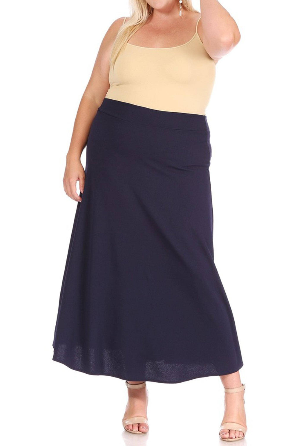 Women's Plus Size Flare A-line Long Skirt