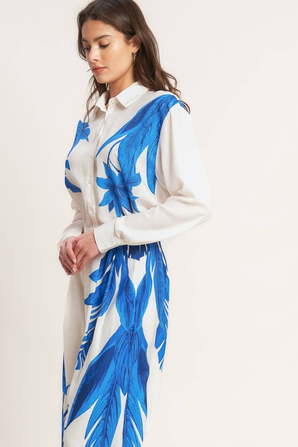 A printed woven button down shirt - IT14009B