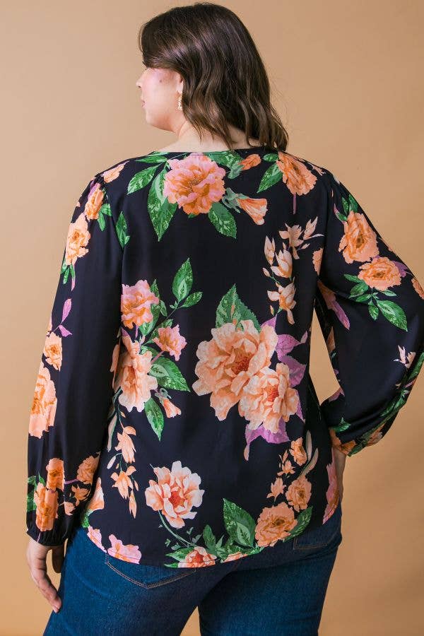 A PLUS SIZE WOVEN TOP -ITP11390