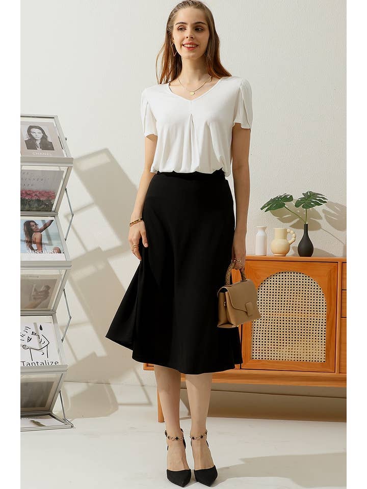 FLARE FLOUNCE A LINE MAXI LONG KNEE SKIRTS