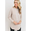 French Terry Half-Zip Maternity Nursing Hoodie