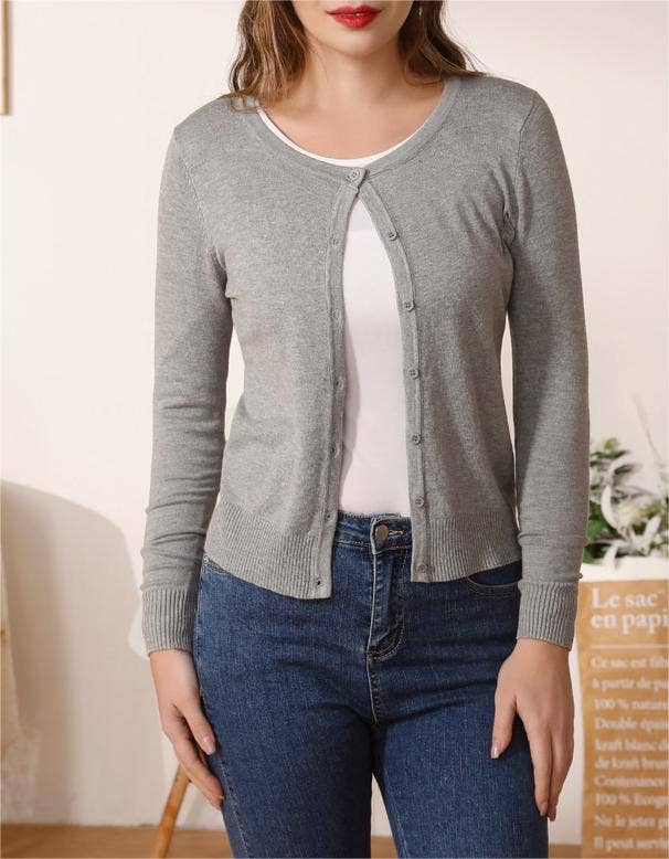 Knitted sweater cardigan jacket top