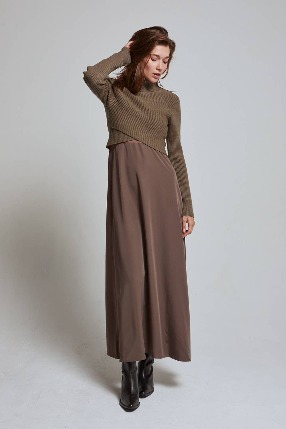 CX9288 - Brooks Dress and Sweater Two-Piece Set