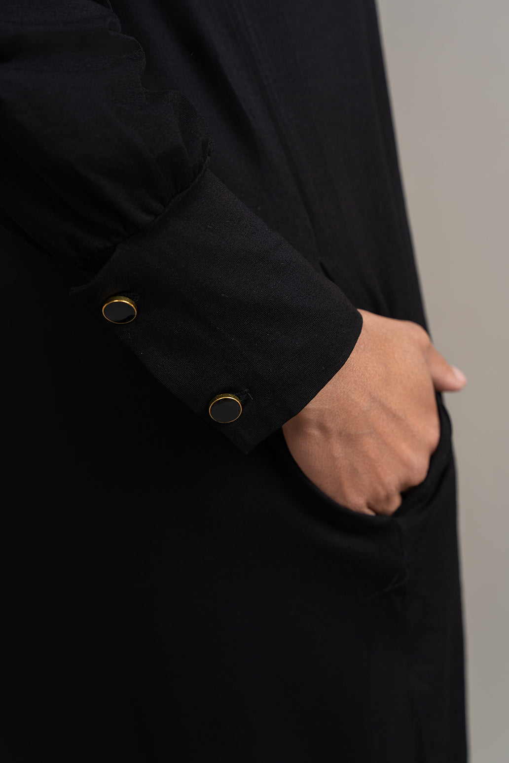 Gold Printed Hood Morning Robe