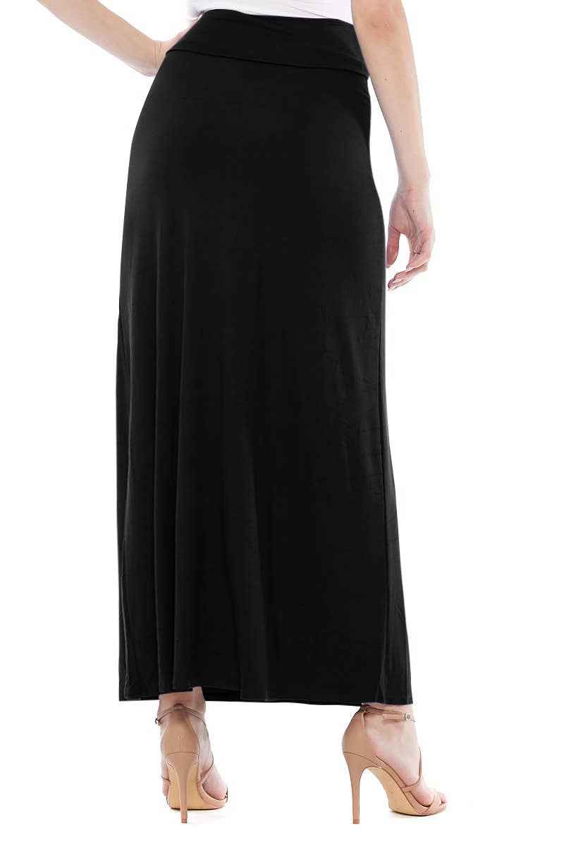 Women's Casual Relaxed Fit Solid Maxi Skirt (Open Pack)