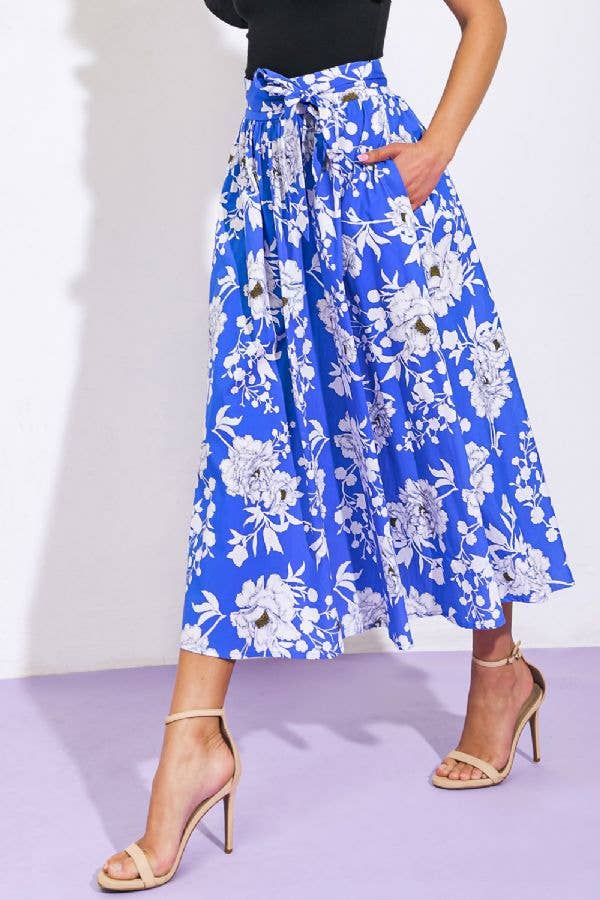 A printed poplin skirt - IK7506