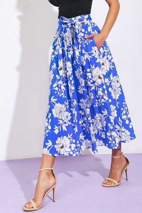 A printed poplin skirt - IK7506