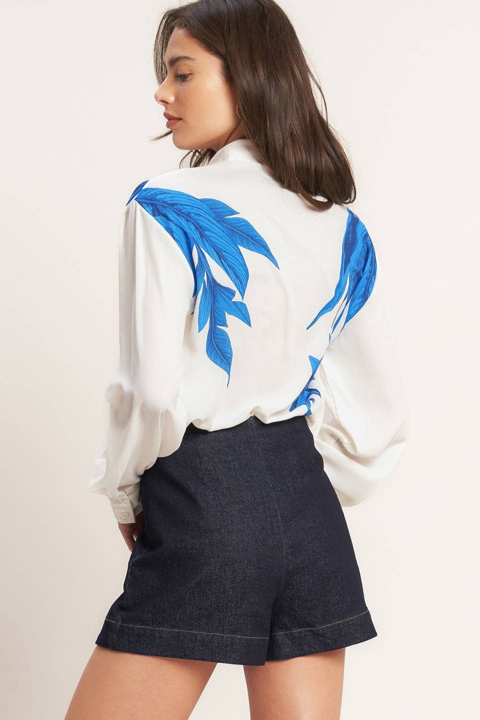 A printed woven button down shirt - IT14009B