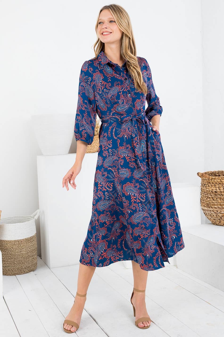 Paisley Print Dress