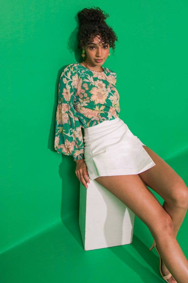 A printed woven top - IT11646-PP