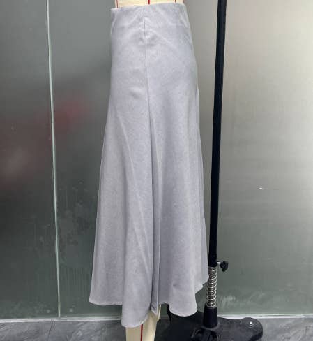 Elegant Asymmetrical Midi Pleated Skirt
