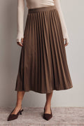 Stretch Pleated Midi Skirt FSK0027