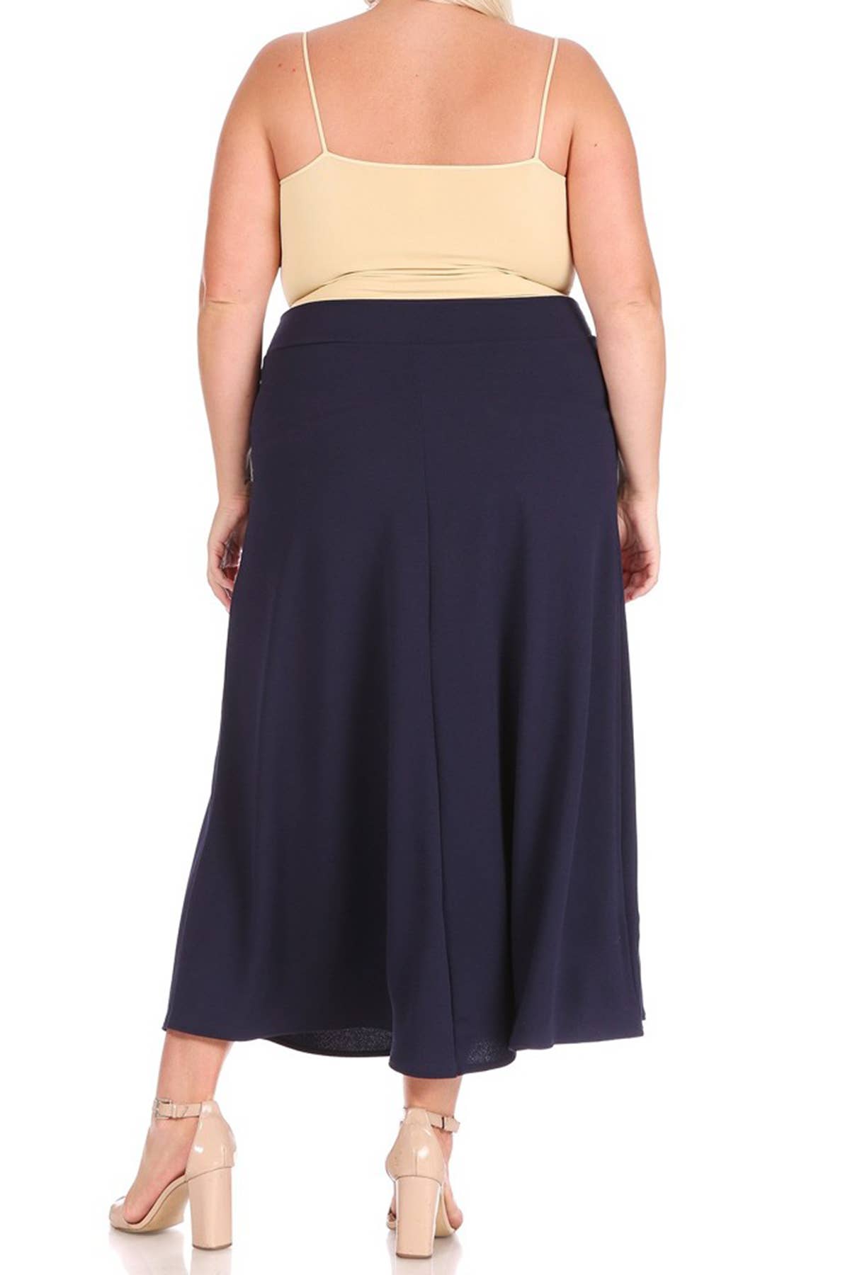 Women's Plus Size Solid Flare A-line Long Skirt