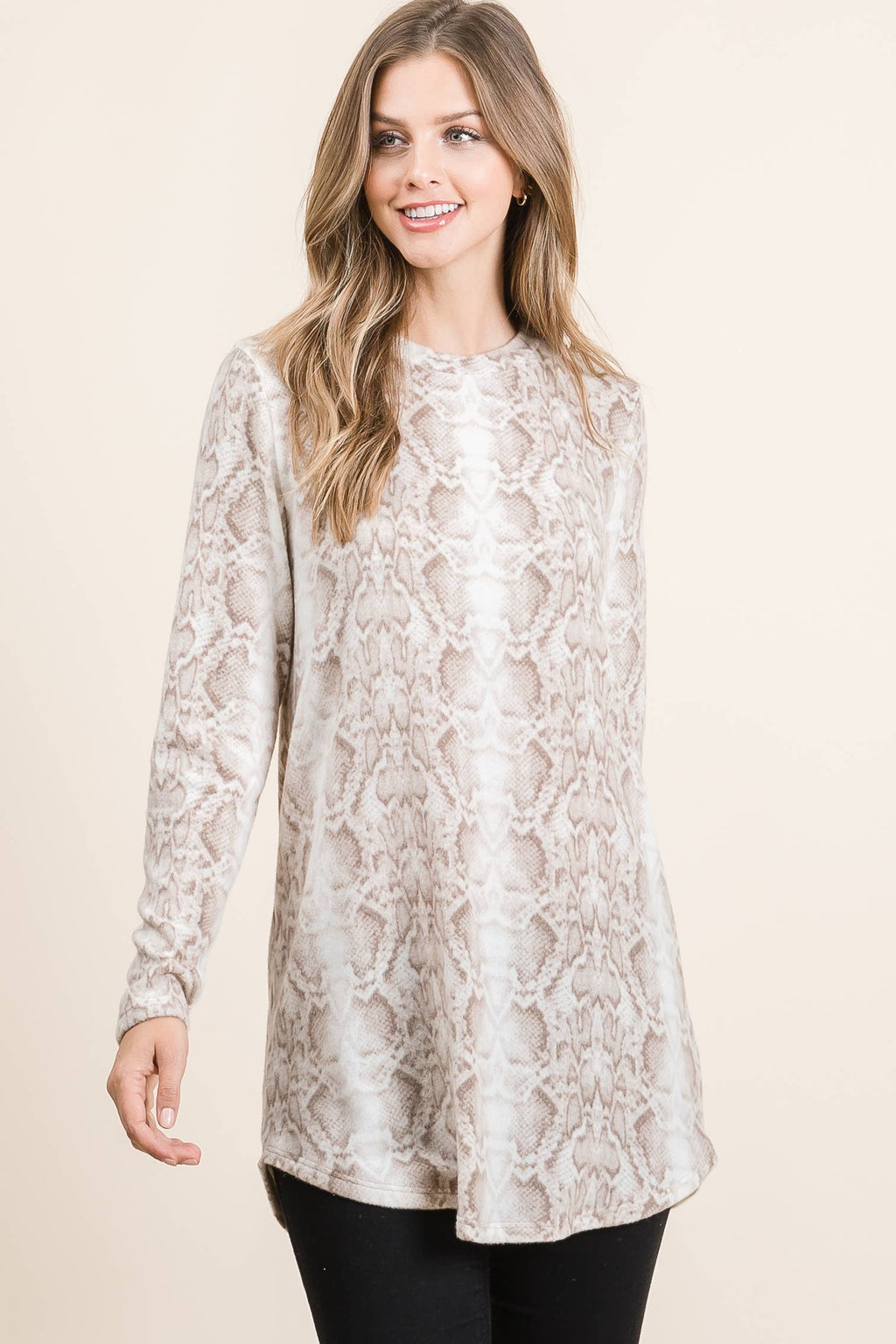 Soft Brushed Knit Tunic