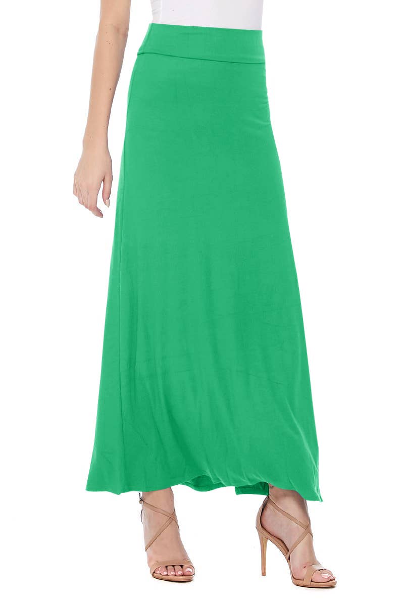 Women's Casual Relaxed Fit Solid Maxi Skirt (Open Pack)