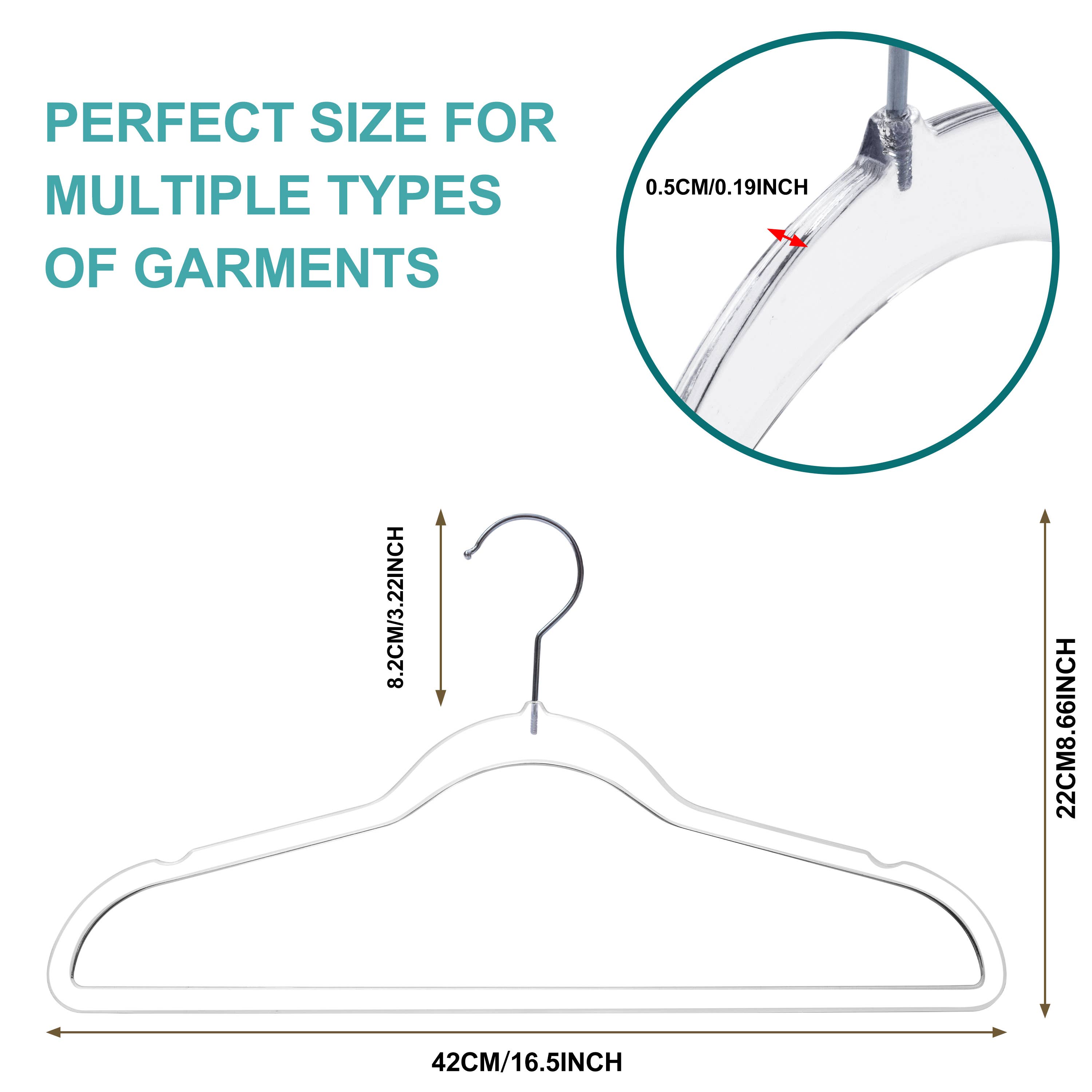 P250 - Clear Shirt Hangers Slim Heavy Duty - 200