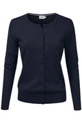 AWOCAL310_Button Down Soft Knit Long Sleeve Cardigan Sweater