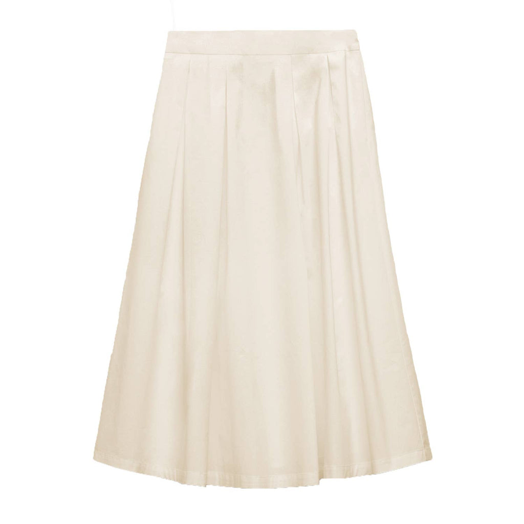 Elegant Pleated High-Waisted Midi Skirt