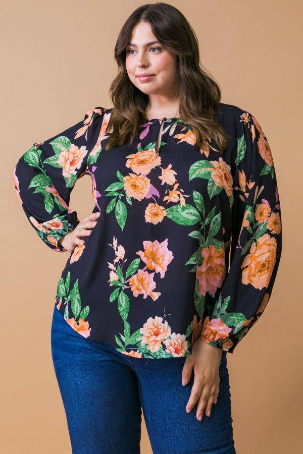 A PLUS SIZE WOVEN TOP -ITP11390