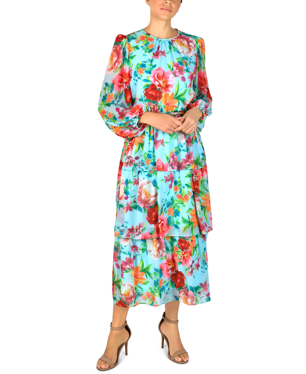 Julia Jordan Three Tiered Ruffle Dress