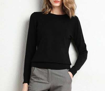 Round Neck Knitted Cardigan with Base Sweater