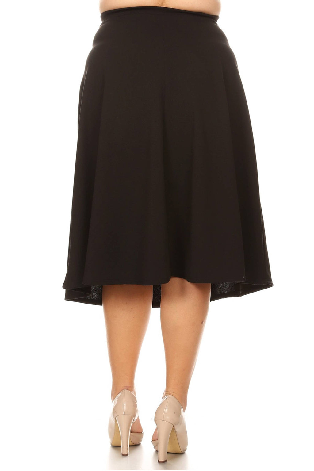 Women's Plus Size A-Line Flared Midi Skirt