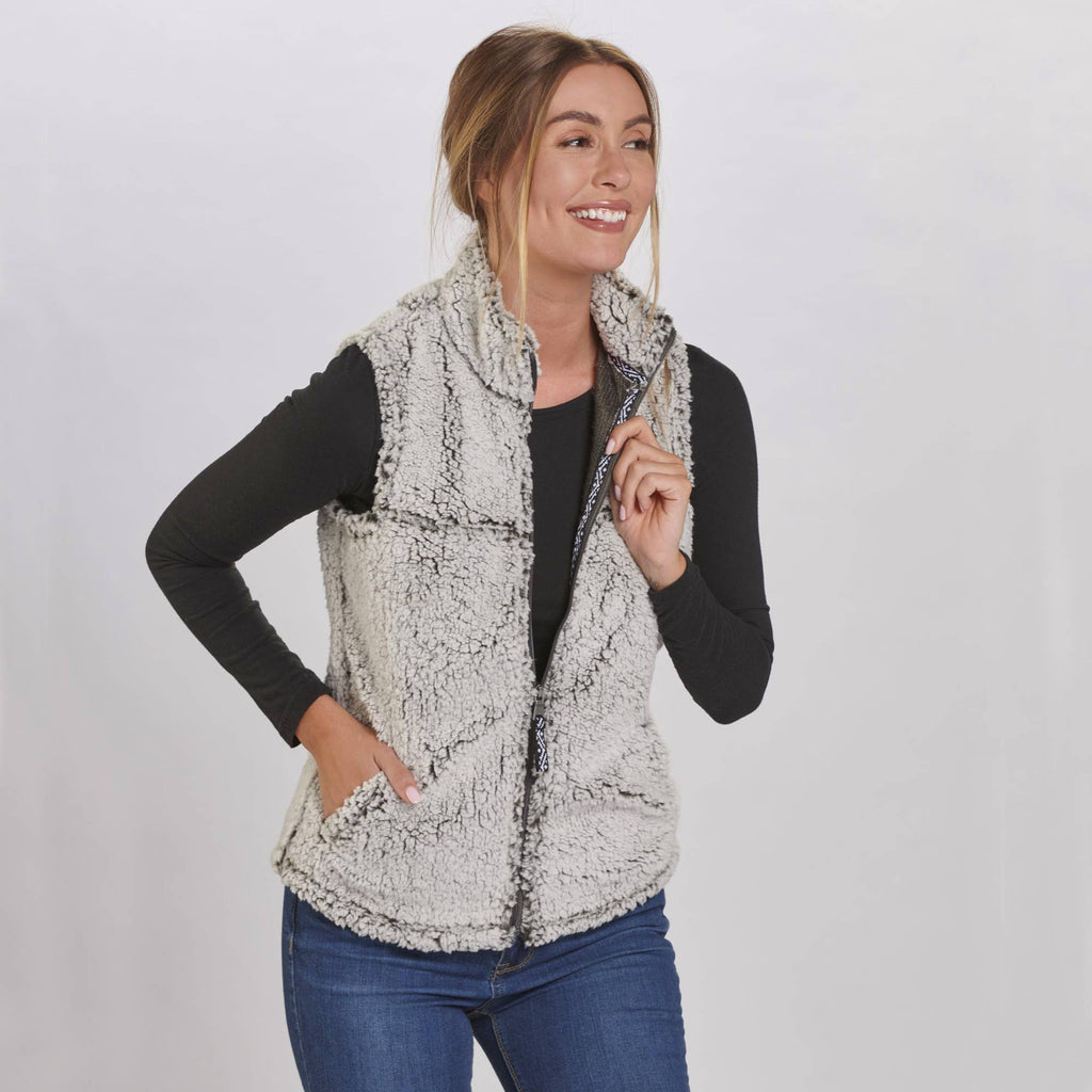Full Zip Sherpa Vest