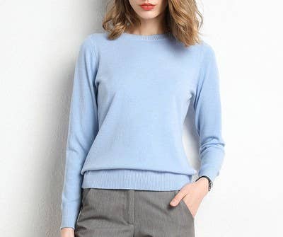 Round Neck Knitted Cardigan with Base Sweater