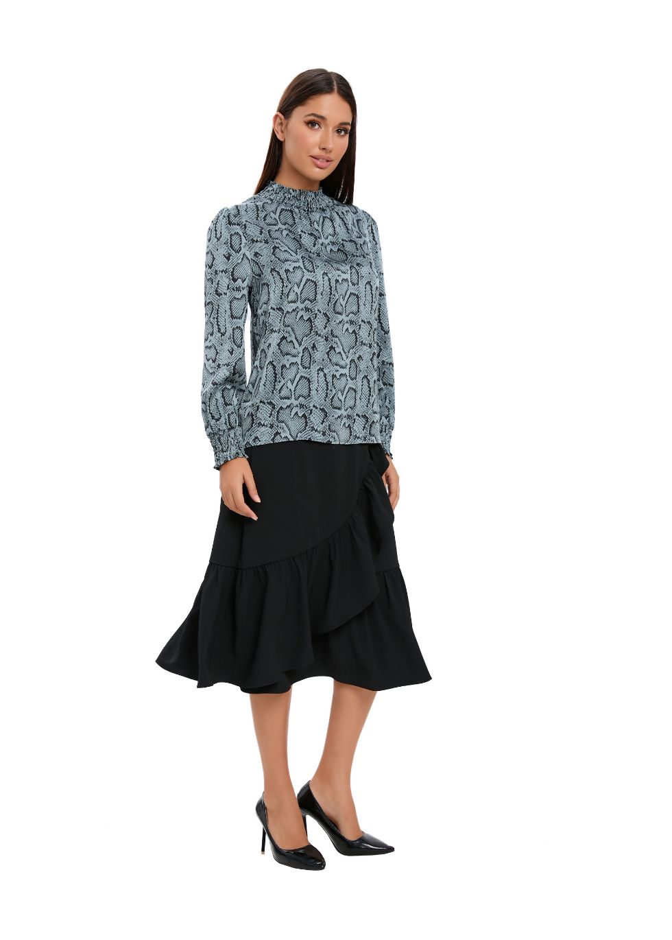 Blue Scale Print Shirt