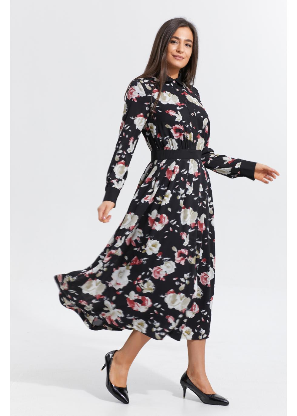Spring Petals Midi Dress