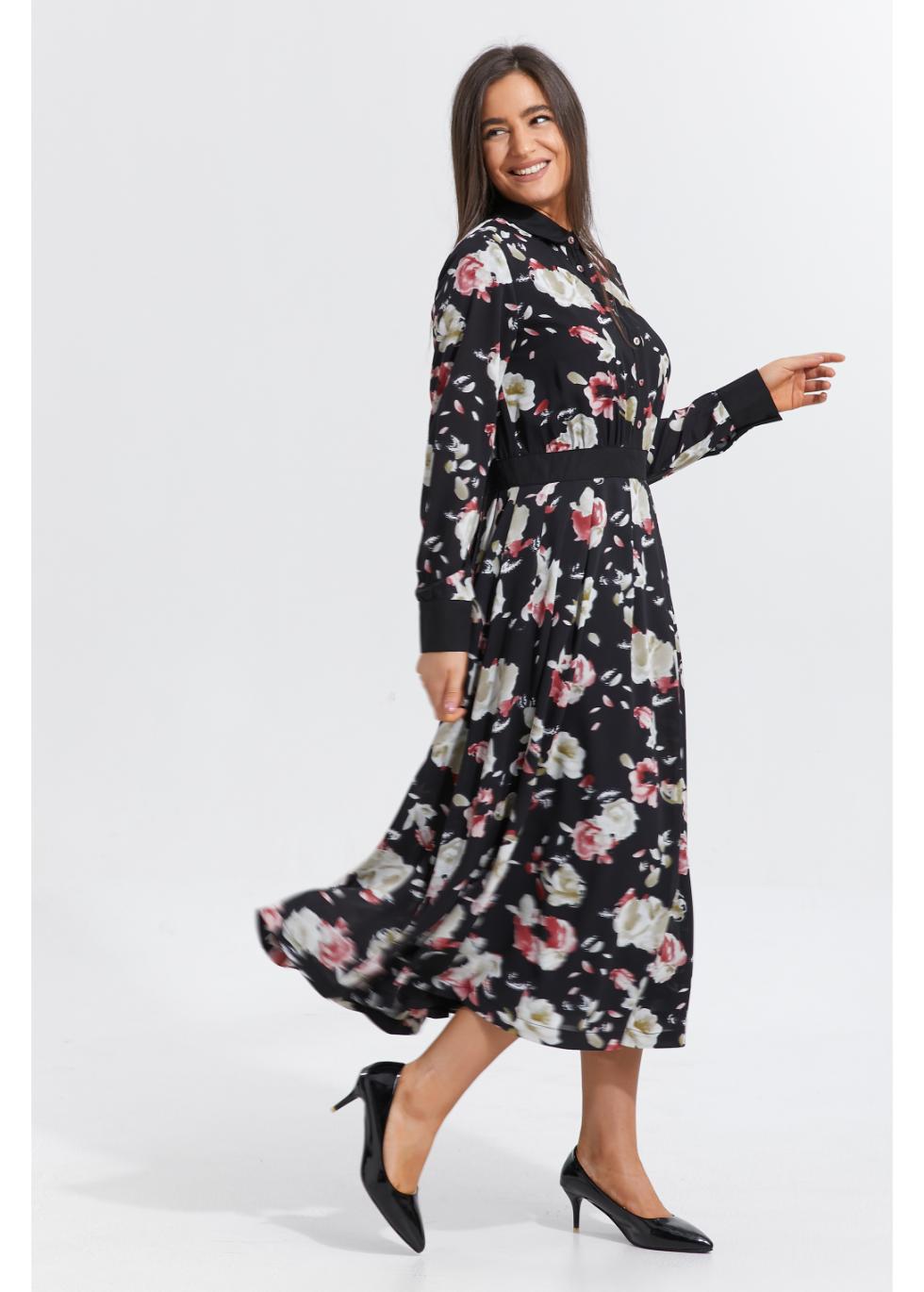 Spring Petals Midi Dress