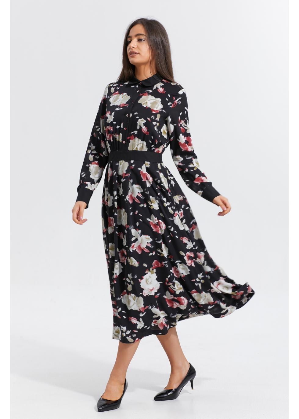 Spring Petals Midi Dress