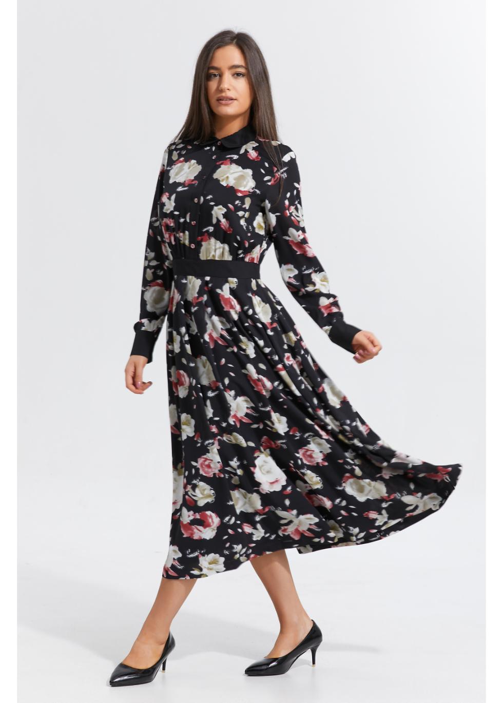 Spring Petals Midi Dress