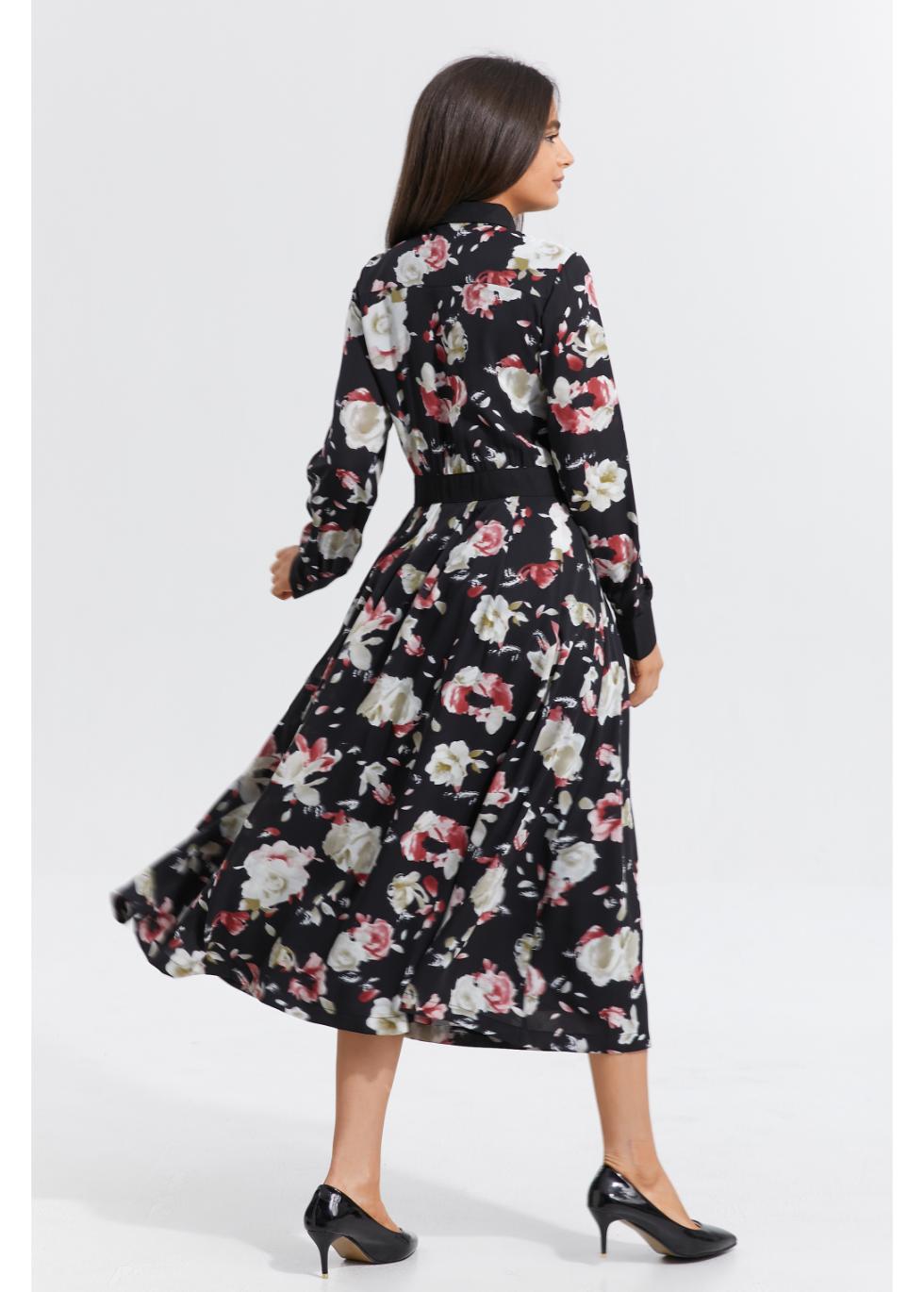 Spring Petals Midi Dress