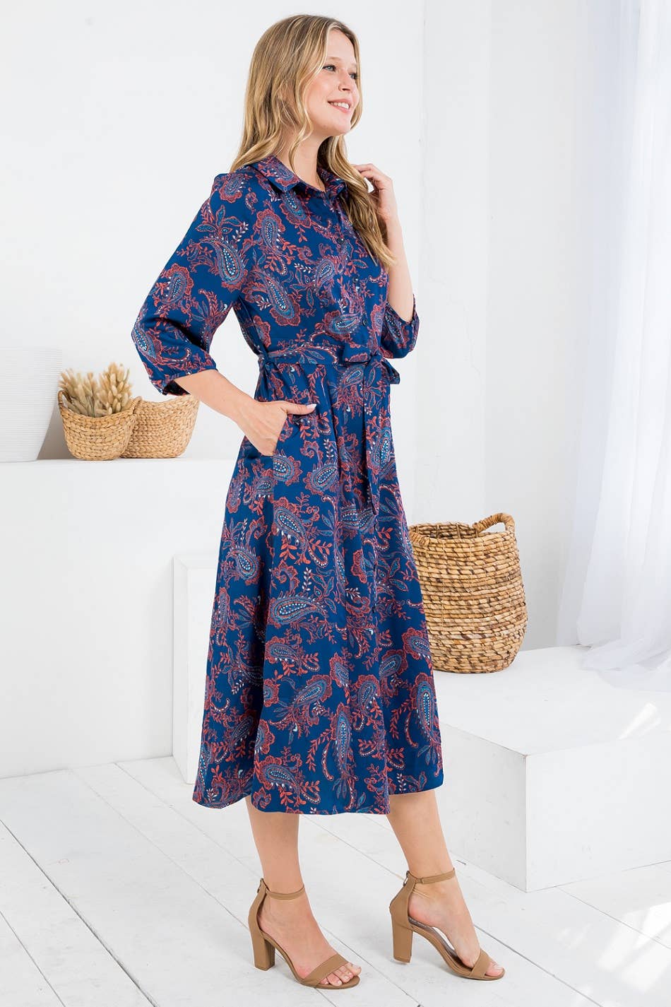 Paisley Print Dress