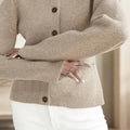 Demure hourglass silhouette cardigan