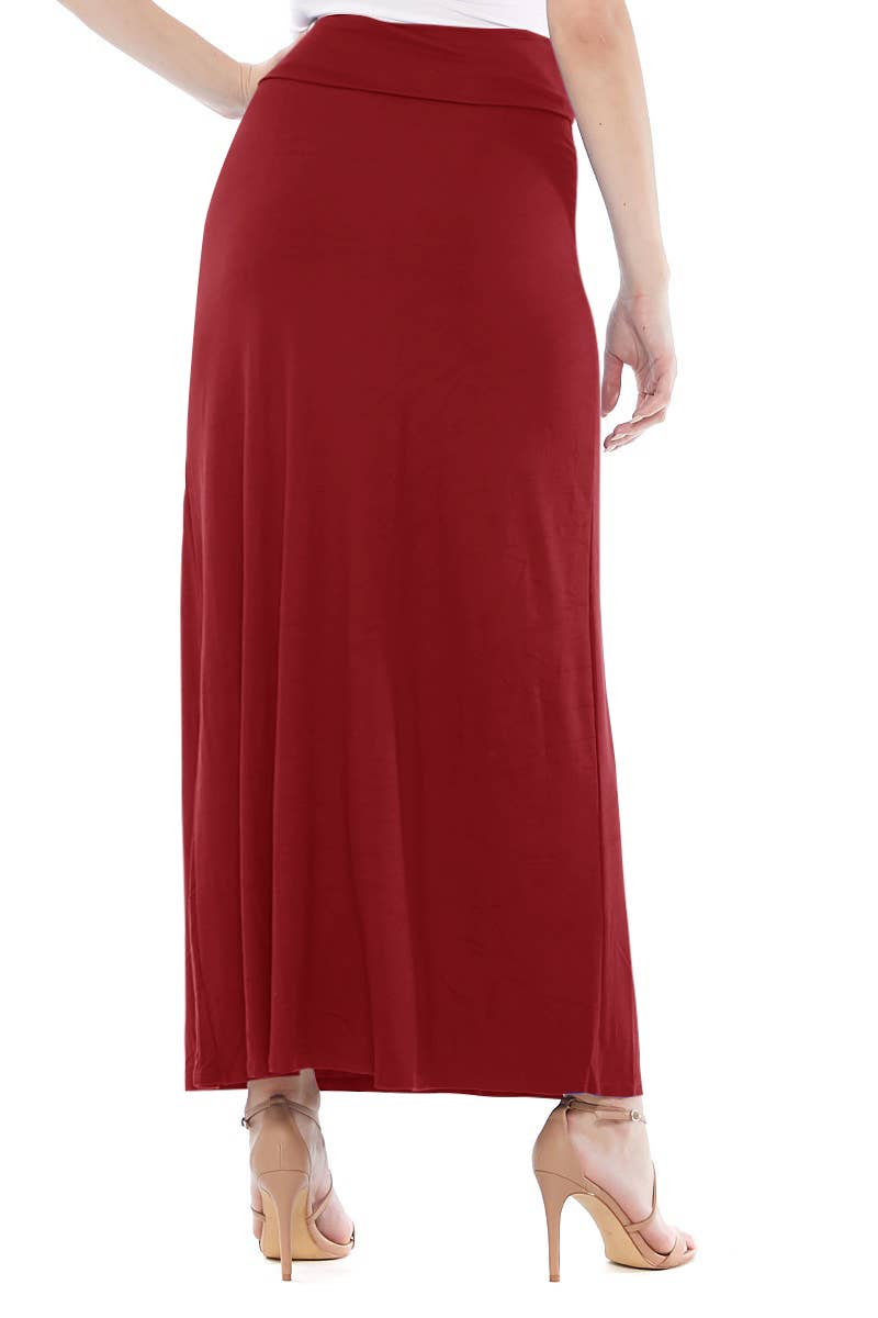 Women's Maxi Length Loose Fit Solid Skirt