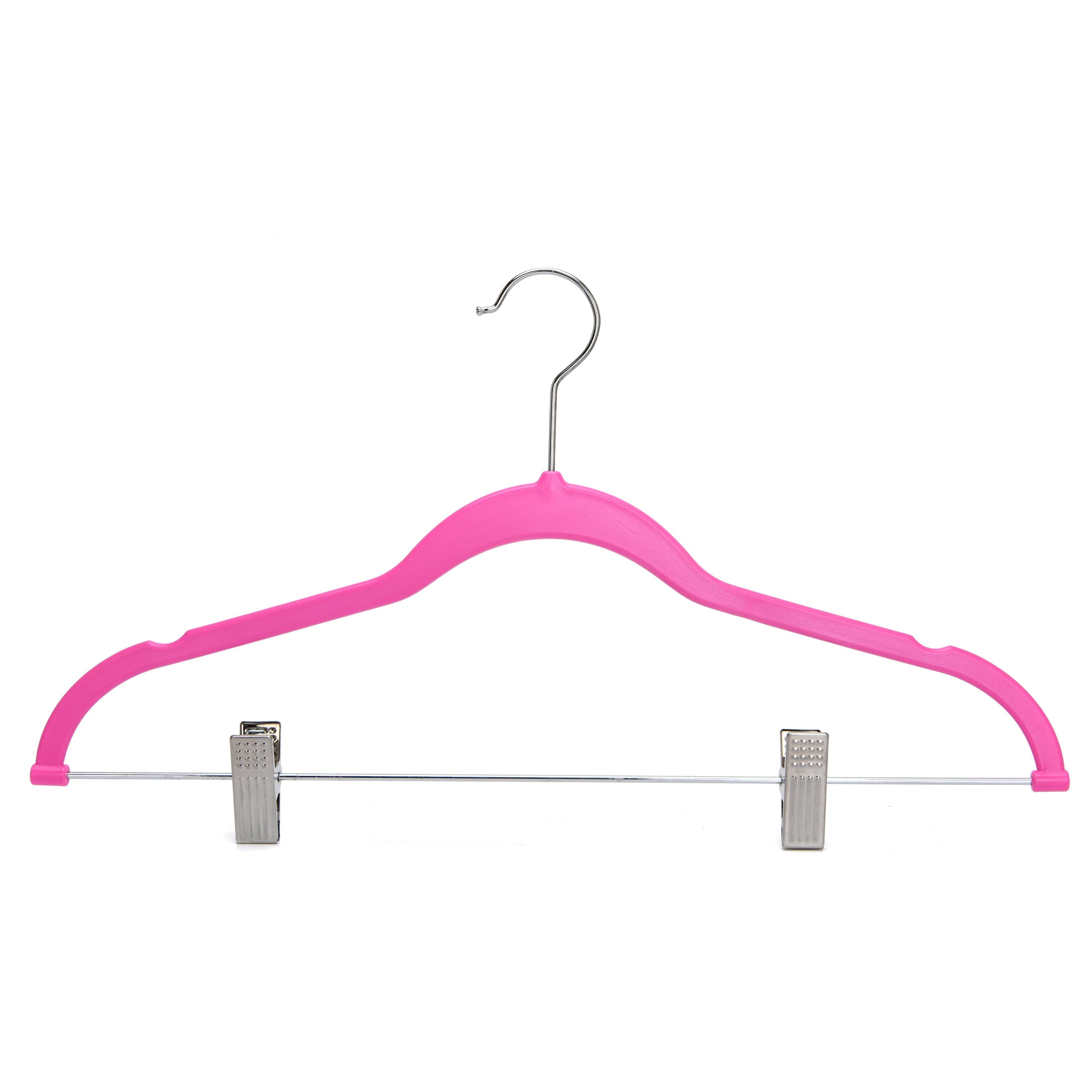 PL055 Slim Plastic Skirt Hangers - Pink