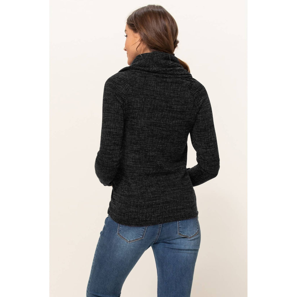 Cowl Neck Sweater Knit Maternity Top