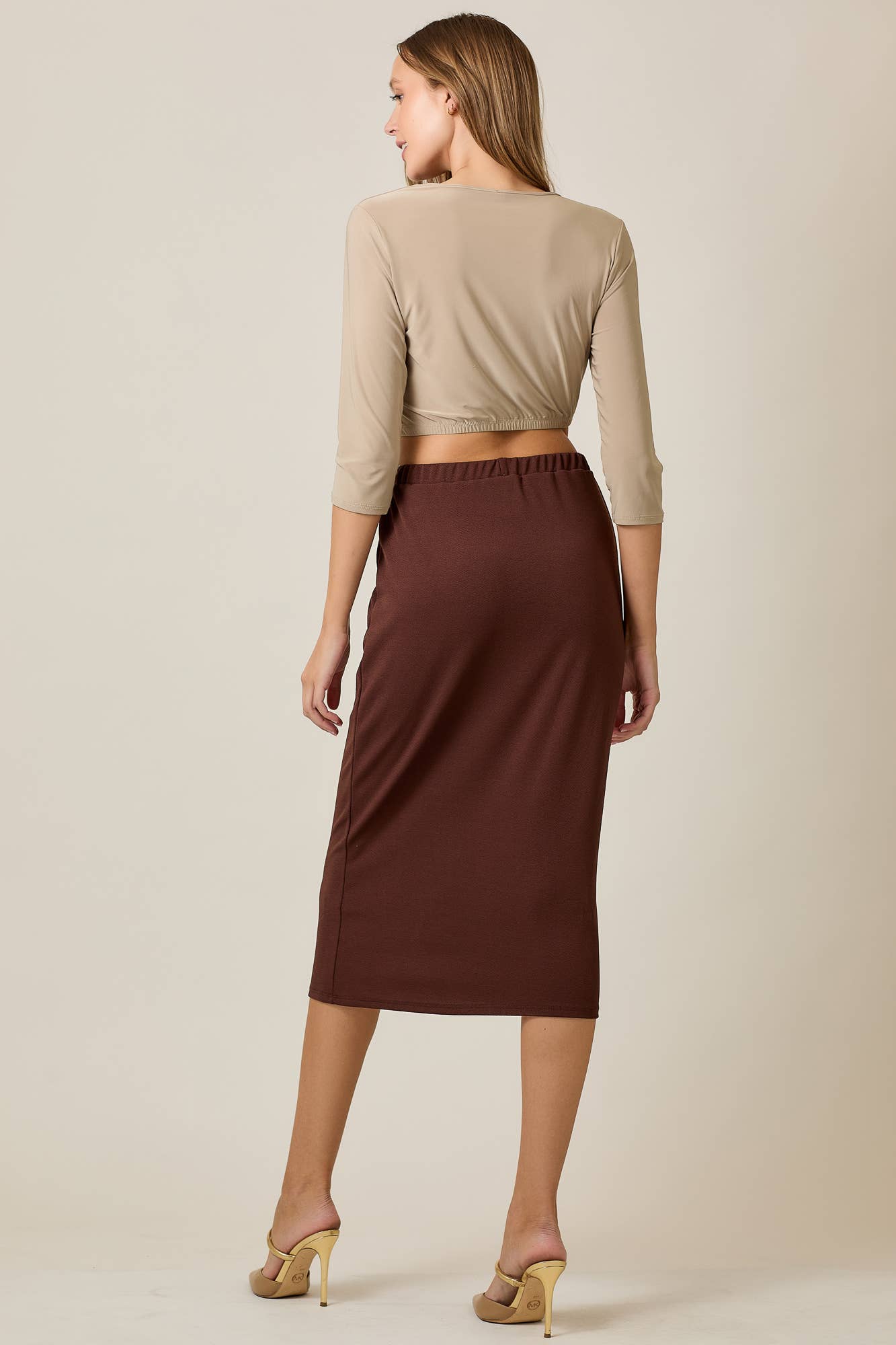 PLUS SIZE KNEE LENGTH PENCIL SKIRT -MODEST 31-INCH  -CS33770