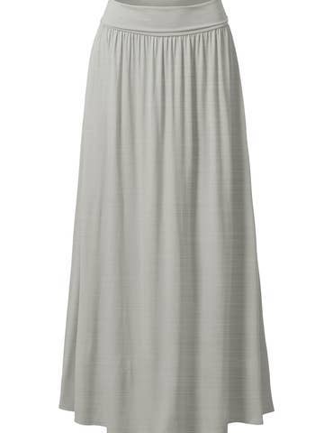High Waist Elastic Closure Gather Maxi Skirt