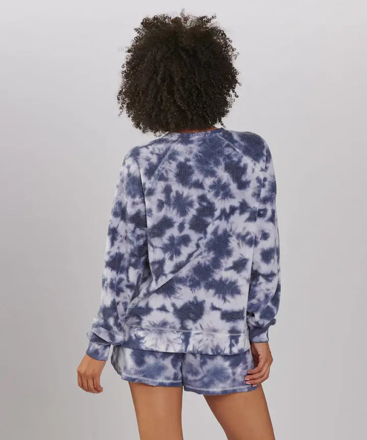 Ladies Fleece Out Crew: Tie-Dye