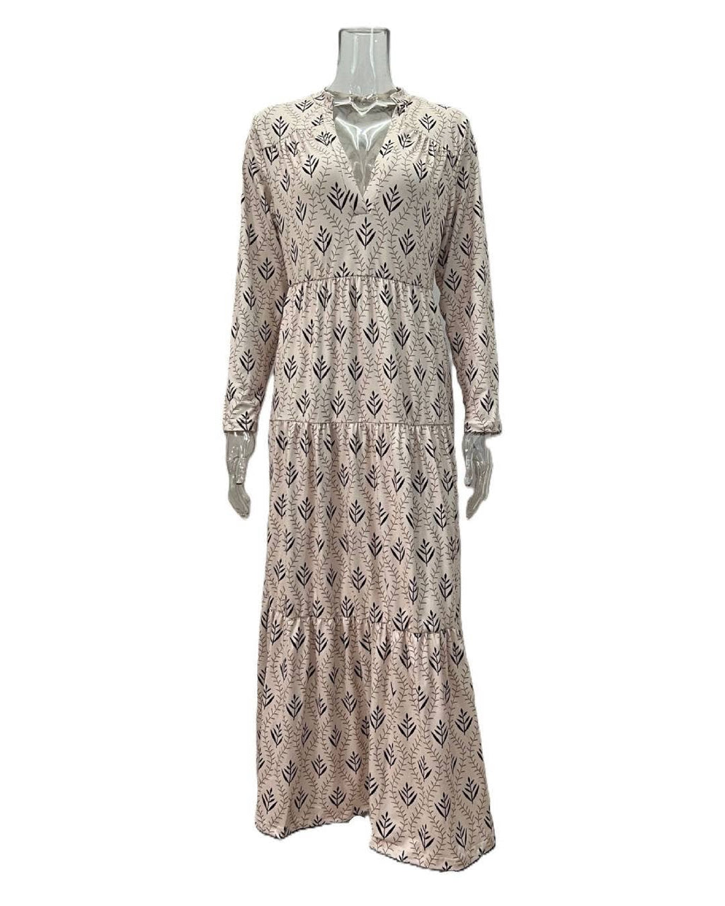 Vintage Print Fashion Maxi Dress