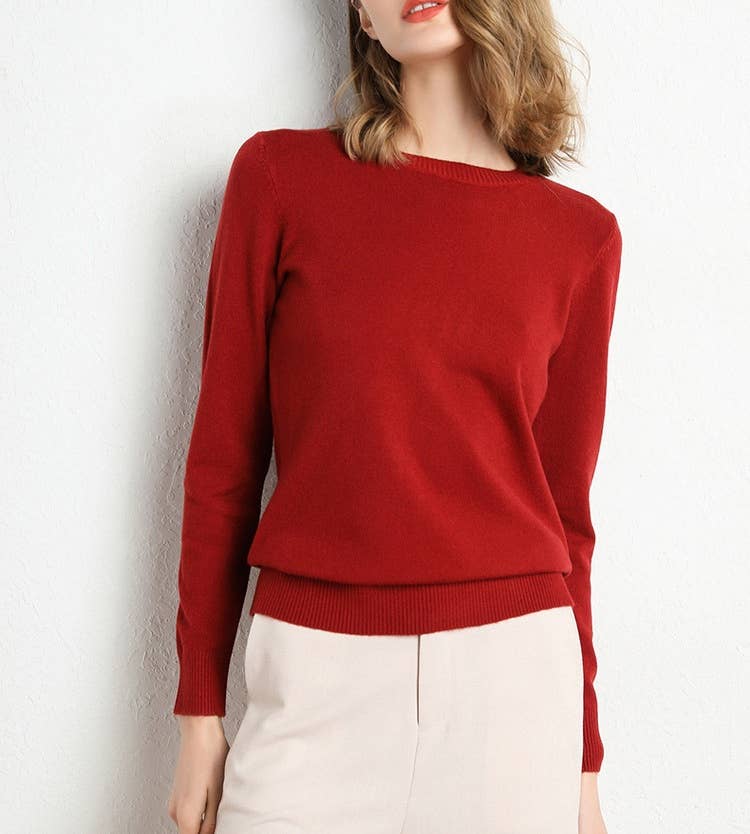 Round Neck Knitted Cardigan with Base Sweater