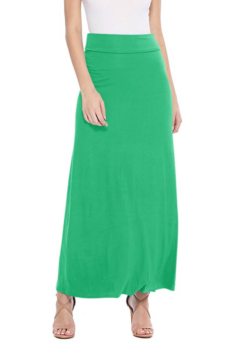 Women's Casual Relaxed Fit Solid Maxi Skirt (Open Pack)