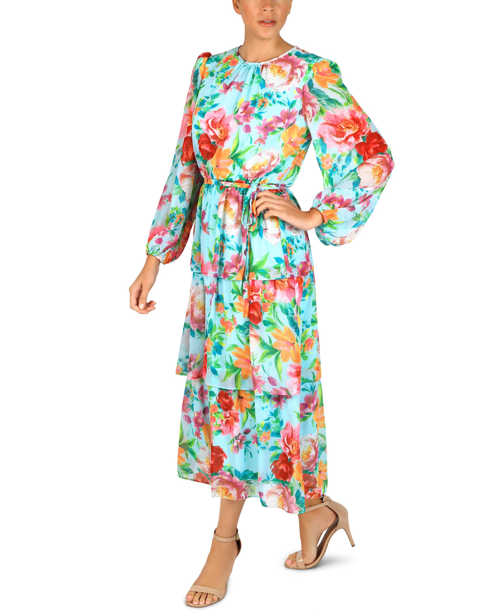 Julia Jordan Three Tiered Ruffle Dress