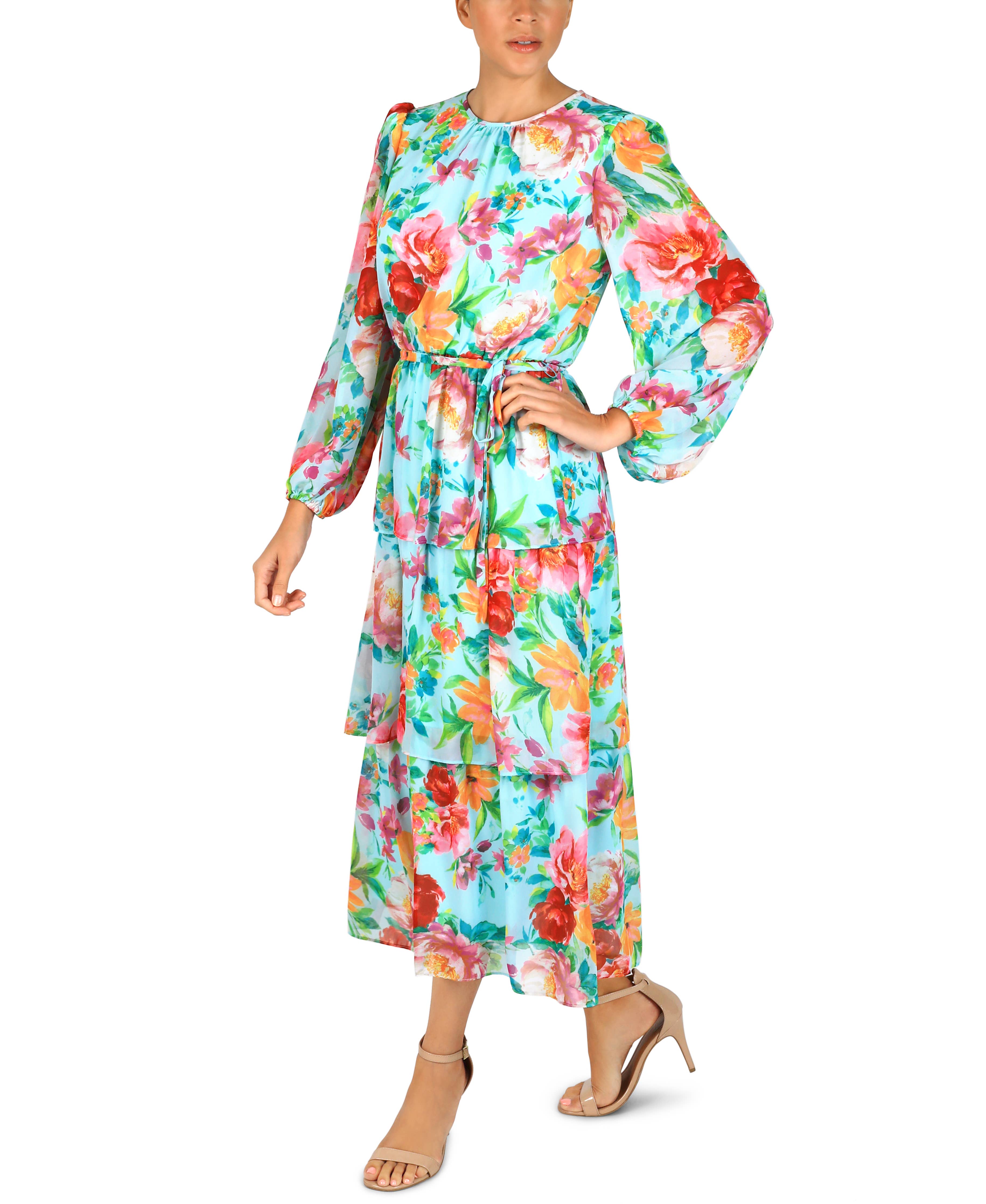 Julia Jordan Three Tiered Ruffle Dress
