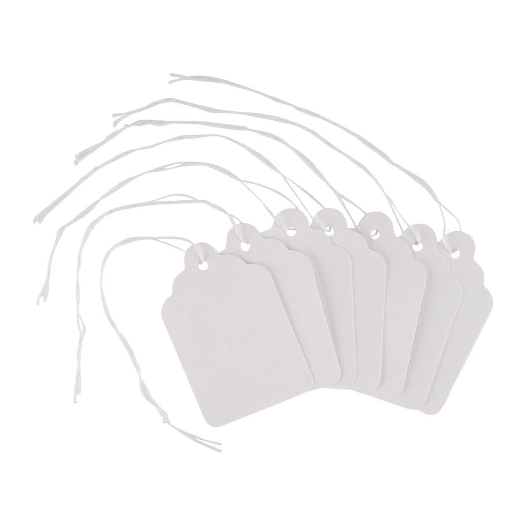 #7 Strung Merchandise Price Tags - White - Carton of 1,000