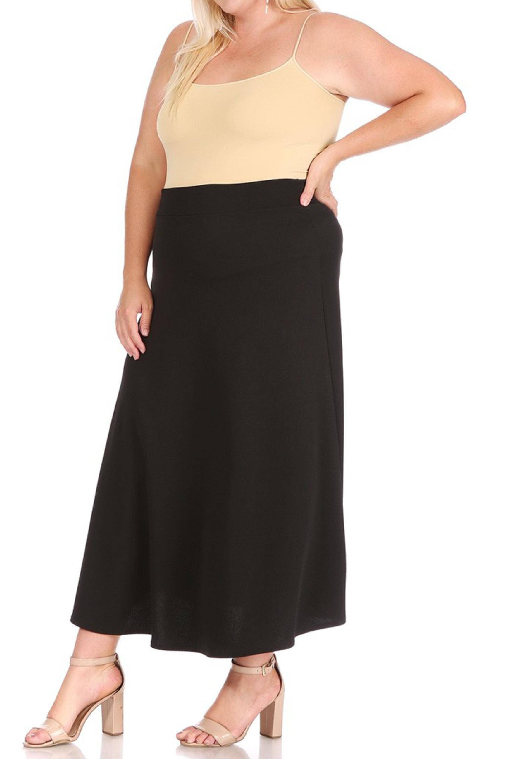 Women's Plus Size Flare A-line Long Skirt