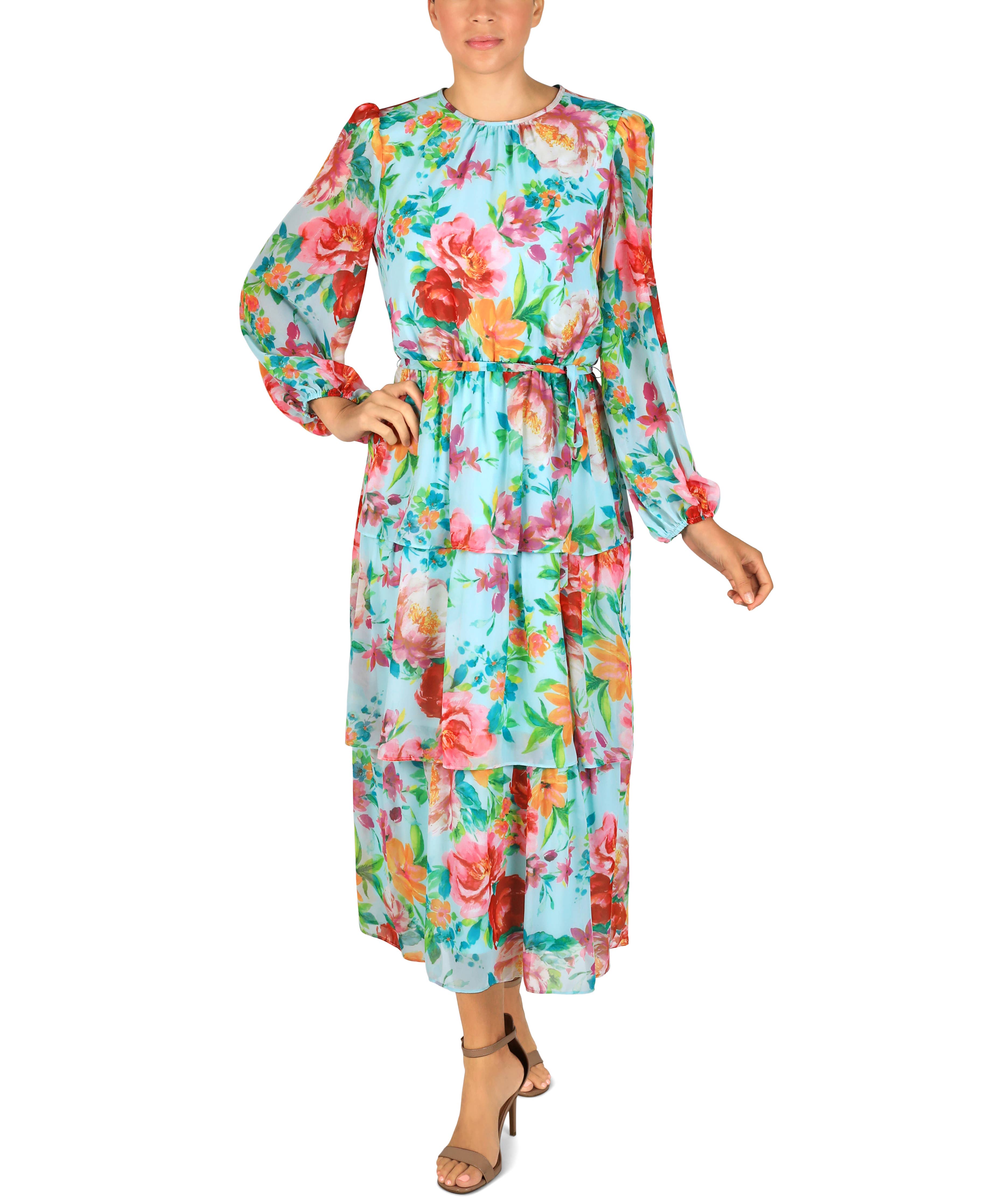 Julia Jordan Three Tiered Ruffle Dress